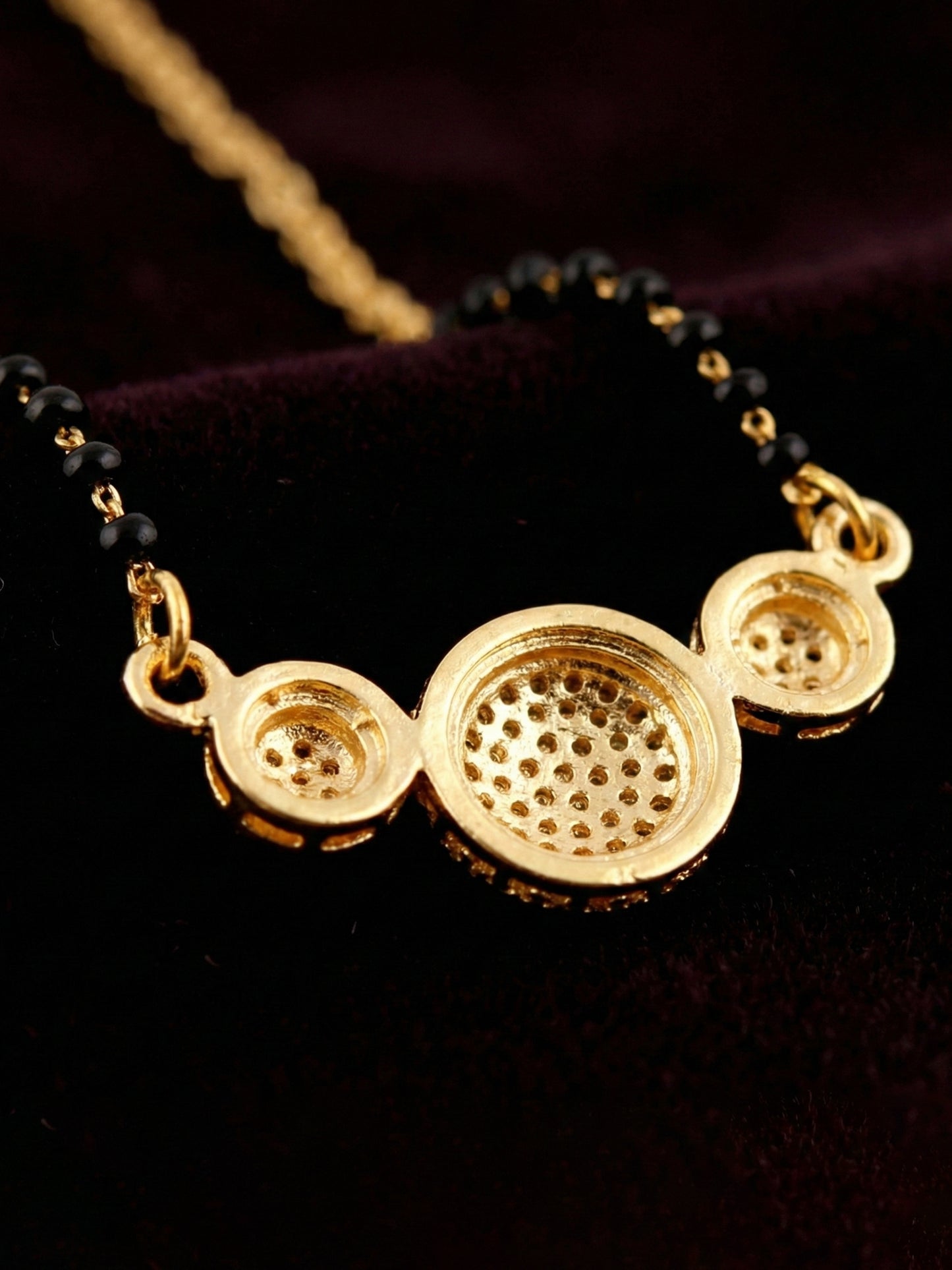 Lucky Jewellery AD Circle Mangalsutra for Women (328-S8MS-2195)