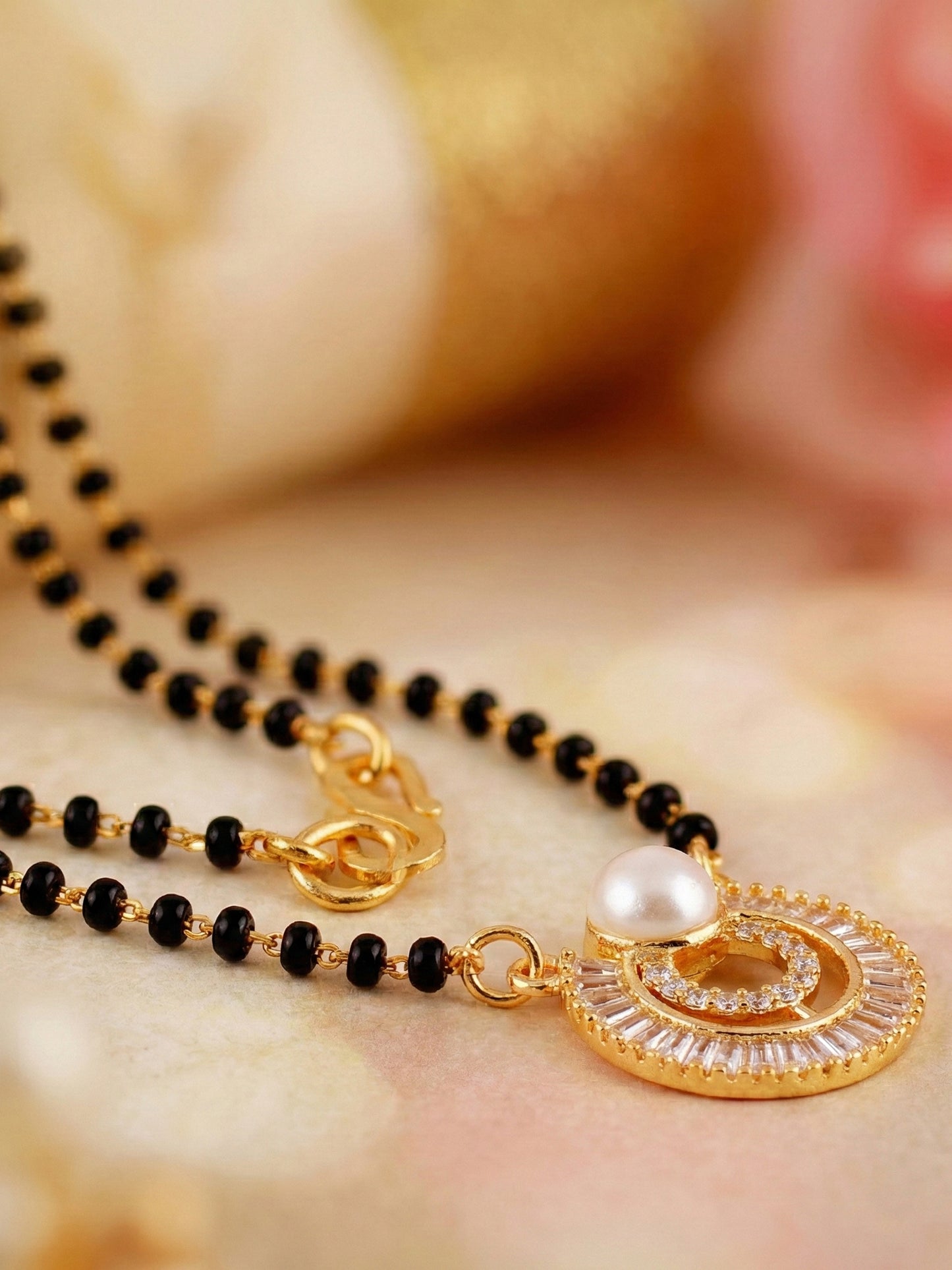 Lucky Jewellery Pearl AD Mangalsutra for Women (315-S8MS-2193)