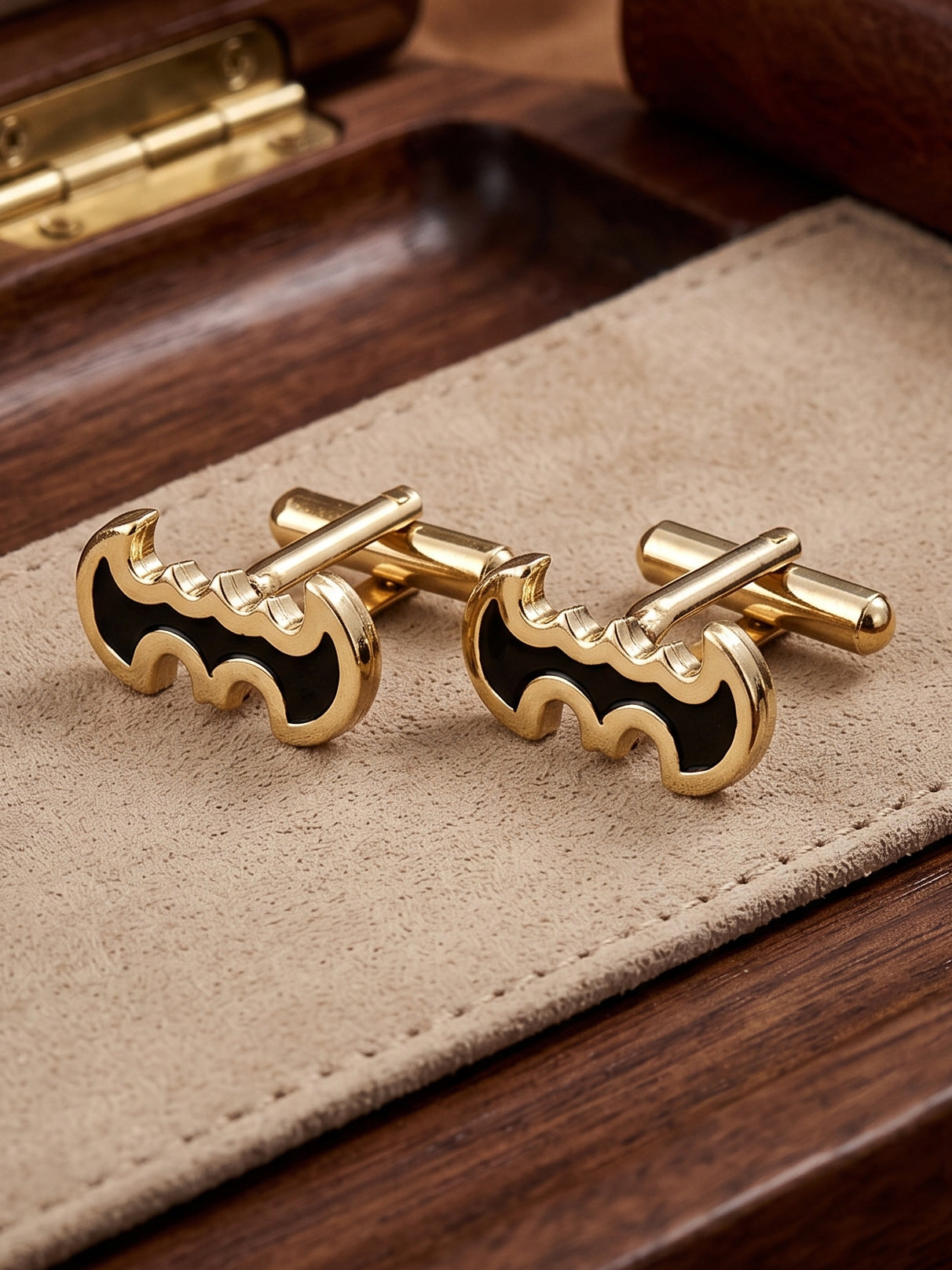 Lucky Jewellery Unique Men Jewelry Gold Plated Sleeve Button Formal Cuff Button Wedding Shirt Button, Suit, Blazer Cufflinks Pair Gift Set for Men (330-M4C54-A5521)