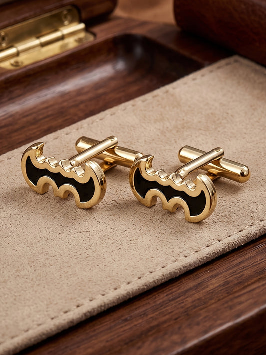 Lucky Jewellery Unique Men Jewelry Gold Plated Sleeve Button Formal Cuff Button Wedding Shirt Button, Suit, Blazer Cufflinks Pair Gift Set for Men (330-M4C54-A5521)
