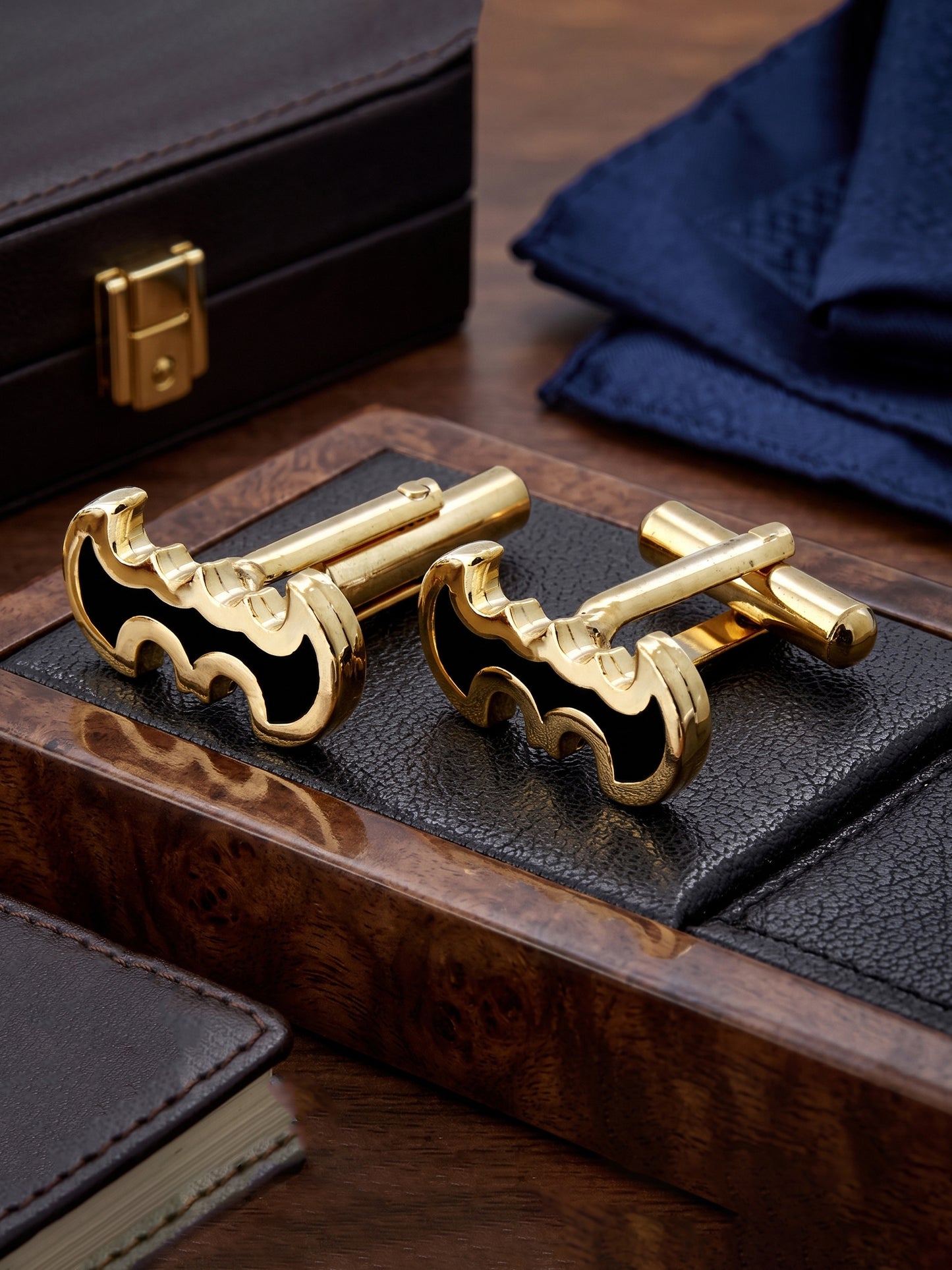 Lucky Jewellery Unique Men Jewelry Gold Plated Sleeve Button Formal Cuff Button Wedding Shirt Button, Suit, Blazer Cufflinks Pair Gift Set for Men (330-M4C54-A5521)
